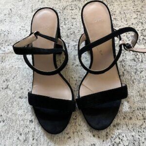 🧡3/15 BP Black Strappy Block Heel Women's 7M